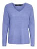 Vero Moda Strickpullover V-Ausschnitt Langarm Sweater VMCREWLEFILE in Lavendel