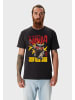 OLDSKULL T-Shirt Asian Ninja Cat Graphic in Black