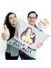 Mr. & Mrs. Panda 40x40 Kissen Pinguin Bester Mann der Welt mit S... in Grau Pastell