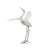 PROGARDEN Gartenfigur Kranich in grau