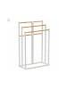 relaxdays Handtuchständer in Weiß/ Natur - (B)45 x (H)76 x (T)21,5 cm