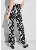 Street One Leinenhose mit Print in Schwarz