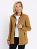 Sieh an! Strickfleece-Jacke in ocker-schwarz-gemustert