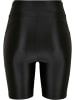 Urban Classics Urban Classics Damen Ladies Highwaist Shiny Metallic Cycle Shorts in black