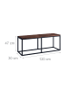 relaxdays Sitzbank in Industrial/ Schwarz - (B)120 x (H)47 x (T)30 cm