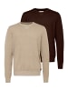 BLEND Rundhalspullover BHPullover 2er-Pack in Braun