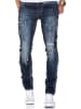 Amaci&Sons Slim Fit Destroyed Jeans FRESNO in Dunkelblau