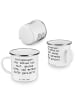 Mr. & Mrs. Panda Camping Emaille Tasse Spruch Schlagzeuger Stolz... in Weiß
