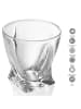 Intirilife Whisky Glas 'TWISTED' - Whiskey Kristallglas in Kristall Klar