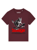 wat? Apparel T-Shirt Savage Cat in Weinrot