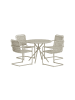 ebuy24 Gartenset Chios (5-teilig) Beige 90 x 90 cm