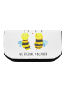Mr. & Mrs. Panda Make-Up Bag Biene Verliebt mit Spruch in Weiß