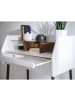 home24 Sekretär Noora in Weiß / Schwarz