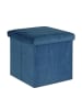 relaxdays Sitzhocker mit Stauraum in Blau - (B)38 x (H)38 x (T)38cm