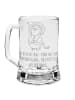 Mr. & Mrs. Panda Bierkrug Löwe Astrologie mit Spruch in Transparent