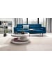 SalesFever Couchtisch drehbar Ø80 cm Glasplatte, Fiberglas Korpus, Hochglanz Design in Weiß