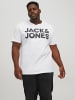 Jack & Jones 2er-Set Plus Size T-Shirt Logo in Weiß-Blau
