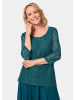 GOLDNER Elegantes Blusenshirt mit Glanzeffekt in smaragd