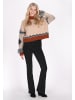 IZIA Damen Pullover in Beige Mehrfarbig