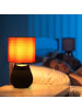 relaxdays Tischlampe in Blau/ Silber - (H)32 x Ø 18 cm