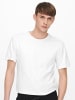 Only&Sons Langes Rundhals T-Shirt Einfarbiges Kurzarm Basic Shirt ONSBENNE in Weiß-2