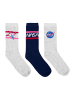 United Labels 3er Pack NASA Socken Sneaker Strümpfe in blau/grau