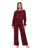 Vera Mont Satin-Bluse mit Fledermausärmeln in Deep Dahlia