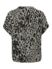 Kaffe Kurzarm-Bluse KAmilia Loose fit in Moonstruck / Black Animal