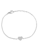 Adeliás Damen Armband Herz aus Edelstahl 16+5 cm in silber