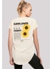F4NT4STIC Long Cut T-Shirt Sonnenblume in Whitesand