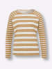 Sieh an! Streifenshirt in camel-ecru-geringelt