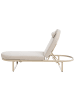 Beliani Gartenliege RONCOLO in Beige - (W) 128 x (H) 40 x (L) 70 cm