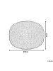 Beliani Pouf CONRAD in Weiß/Blau - (W) 50 x (H) 35 x (L) 50 cm