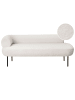 Beliani Chaiselongue MIRMANDE in Weiß/Schwarz - (W) 153 x (H) 65 x (L) 70 cm