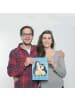 Mr. & Mrs. Panda wanddeko Pinguin umarmen ohne Spruch in Eisblau