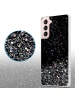 cadorabo Hülle für Samsung Galaxy S21 5G Glitter in Schwarz mit Glitter