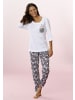 Vivance Active Pyjama in weiß-black