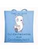 Mr. & Mrs. Panda Shopper Bag Goldschmiedin Leidenschaft mit Spruch in Sky Blue