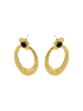 Luxenter Ohrringe  mit Onyx, 18 Karat Gold-Finish – Noraf