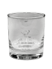Mr. & Mrs. Panda Whiskey Glas Rotkehlchen Federn mit Spruch in Transparent