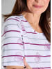 GOLDNER Shirt Shirt in weiß / beere / grau / gemustert