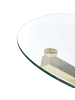 Beliani Esszimmertisch BUTLER in Gold/Transparent - (W) 110 x (H) 75 x (L) 110 cm