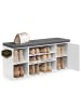 SONGMICS HOME Schuhbank Kadin in Weiß und Grau - (B)30.5 x (H)48 x (T)104 cm