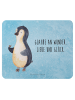 Mr. & Mrs. Panda Maus-Pad Pinguin Marienkäfer mit Spruch in Eisblau