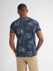 Petrol Industries T-Shirt mit Allover-Print Grafito in Blau