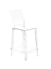 Beliani 2-tlg Barhocker WELLINGTON in Transparent