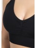 SMILODOX Sport BH Maria Solid Scrunch in Schwarz
