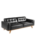 Angel Cerdá Chester-Sofa 6031 in Walnuss / Schwarz