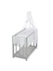 roba Stubenbett 3 in 1, Beistellbett ‚Sternenzauber grau, Babybett, Kinderbank, taupe