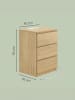 VASAGLE 2er-Set: Nachttisch Kailyn in Gelb - (B)40 x (H)59 x (T)35 cm
